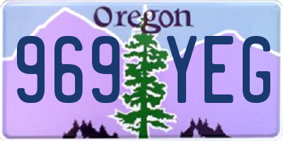 OR license plate 969YEG