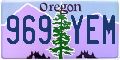 OR license plate 969YEM