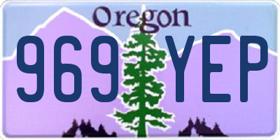 OR license plate 969YEP