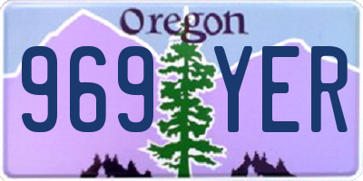 OR license plate 969YER