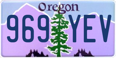 OR license plate 969YEV