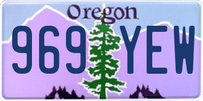 OR license plate 969YEW