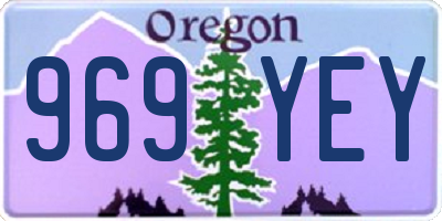 OR license plate 969YEY