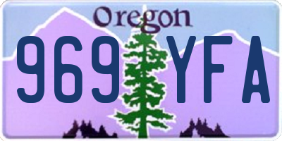 OR license plate 969YFA