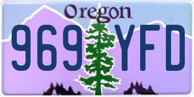 OR license plate 969YFD