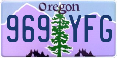 OR license plate 969YFG
