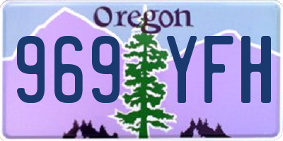 OR license plate 969YFH