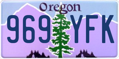 OR license plate 969YFK