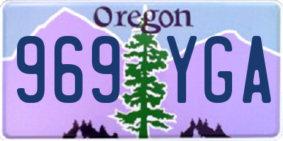 OR license plate 969YGA