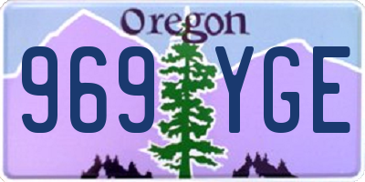 OR license plate 969YGE