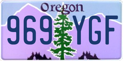 OR license plate 969YGF