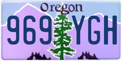 OR license plate 969YGH