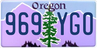 OR license plate 969YGO