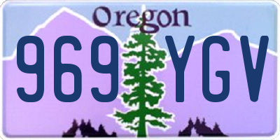 OR license plate 969YGV