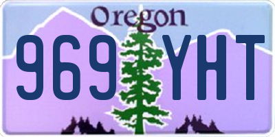 OR license plate 969YHT
