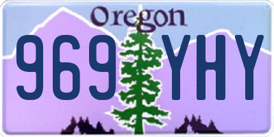 OR license plate 969YHY