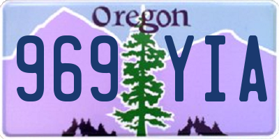 OR license plate 969YIA