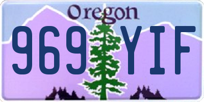 OR license plate 969YIF