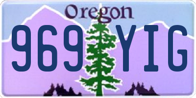 OR license plate 969YIG