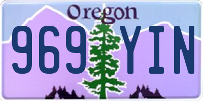 OR license plate 969YIN