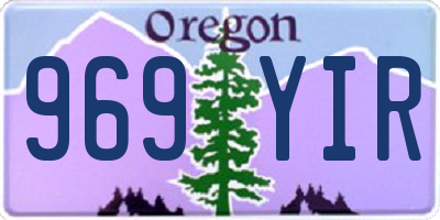 OR license plate 969YIR