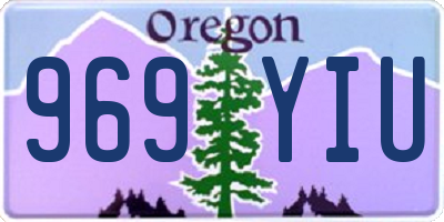 OR license plate 969YIU