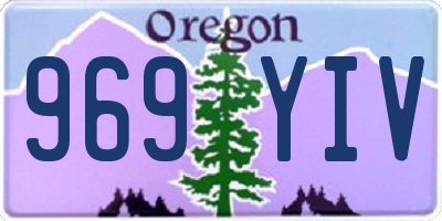OR license plate 969YIV