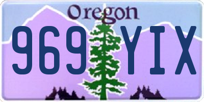 OR license plate 969YIX