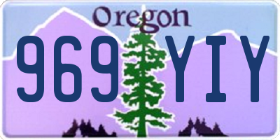 OR license plate 969YIY