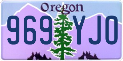 OR license plate 969YJO