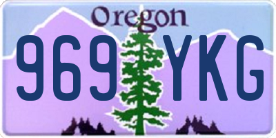 OR license plate 969YKG