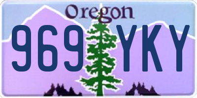 OR license plate 969YKY
