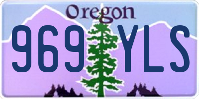 OR license plate 969YLS