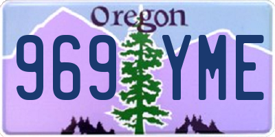 OR license plate 969YME