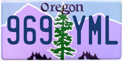 OR license plate 969YML