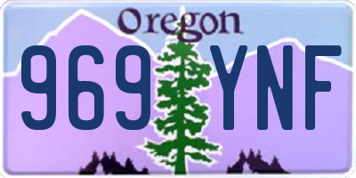 OR license plate 969YNF