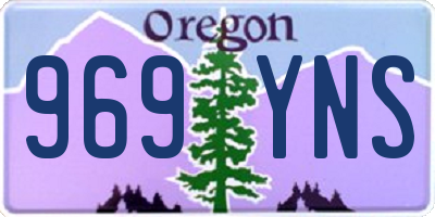 OR license plate 969YNS