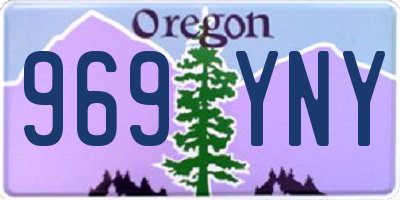 OR license plate 969YNY