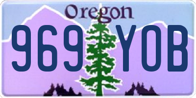 OR license plate 969YOB
