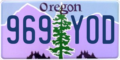OR license plate 969YOD