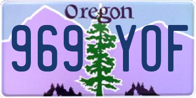 OR license plate 969YOF