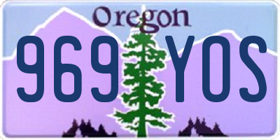 OR license plate 969YOS