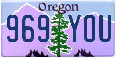OR license plate 969YOU
