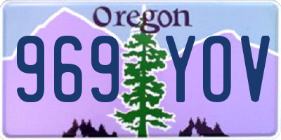 OR license plate 969YOV