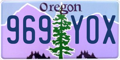 OR license plate 969YOX