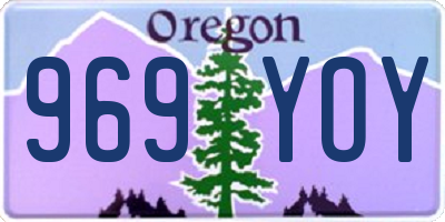 OR license plate 969YOY