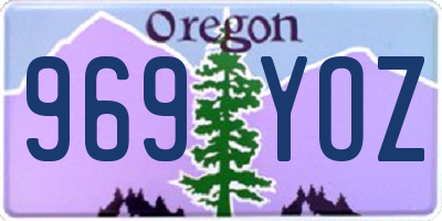 OR license plate 969YOZ