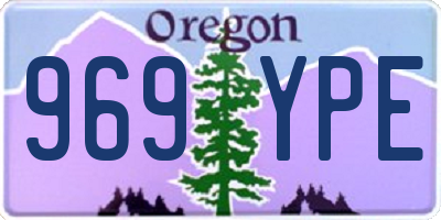 OR license plate 969YPE