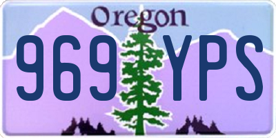 OR license plate 969YPS