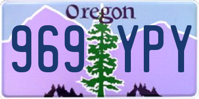 OR license plate 969YPY